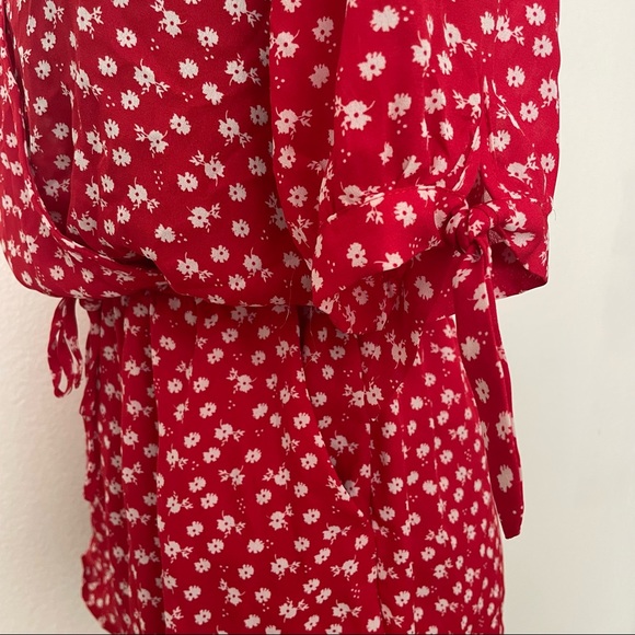 Floral Dolly Red Romper - Picture 5 of 6